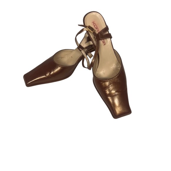 Kor@Kor Leather Strap Pump (Brown/Bronze) - Picture 4 of 7